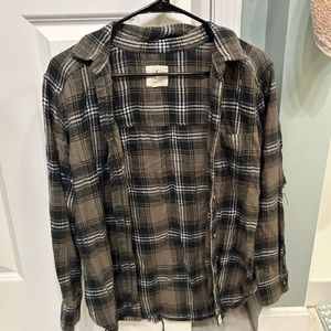American Eagle Distressed Flannel